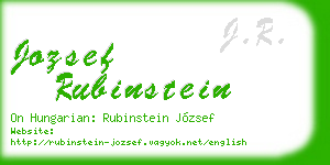 jozsef rubinstein business card