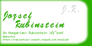 jozsef rubinstein business card